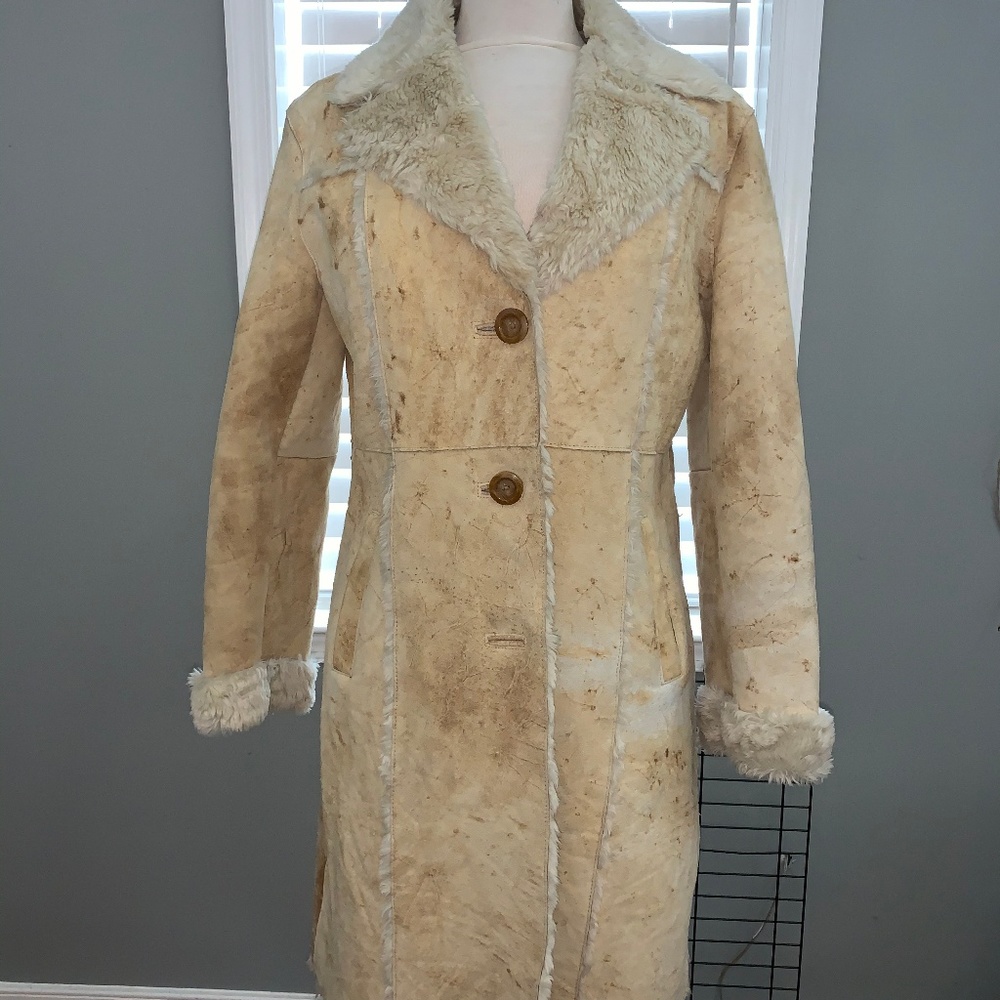 Ladies Express Midi Coat in Marbled Tan